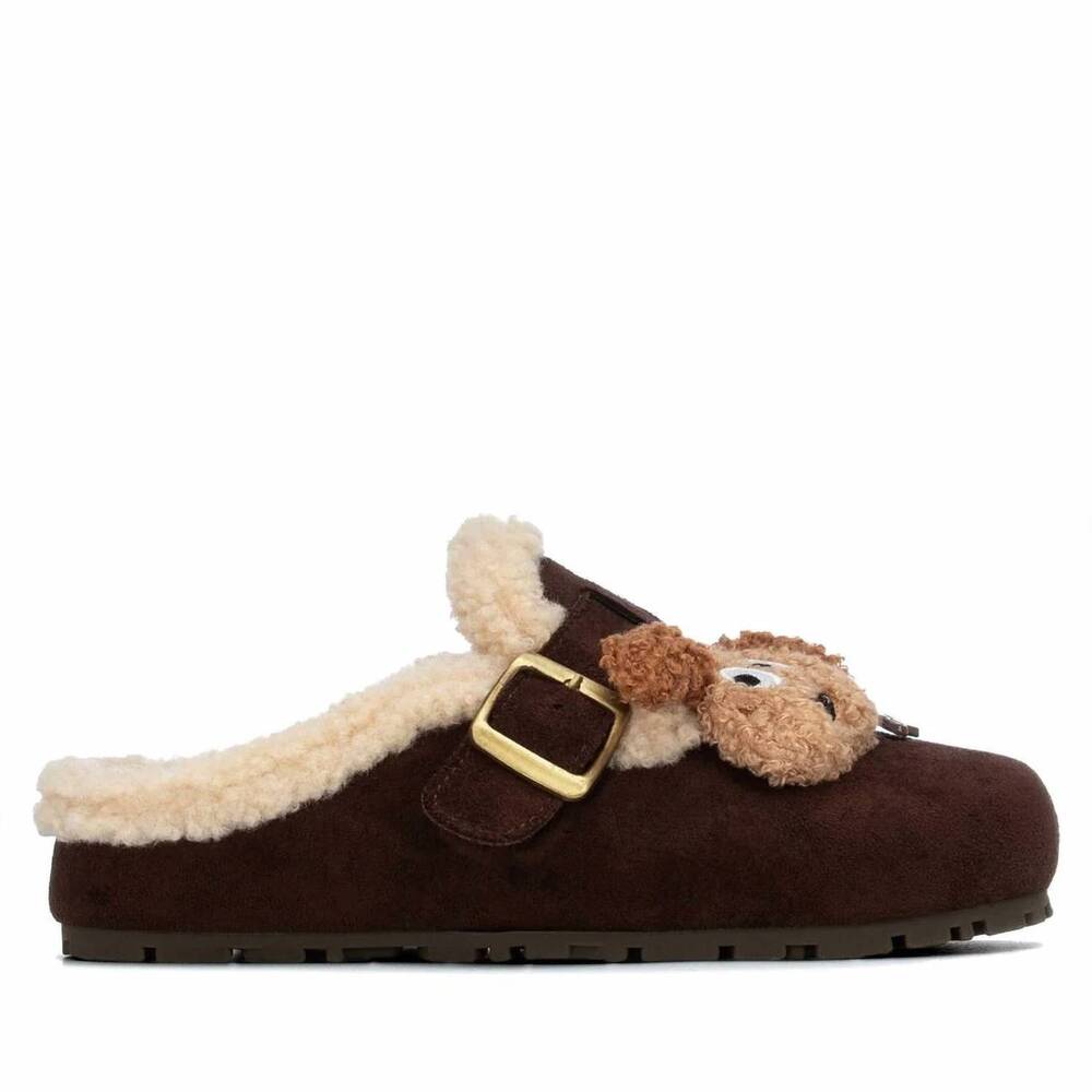 NEW XTI women's casual suede clogs in brown